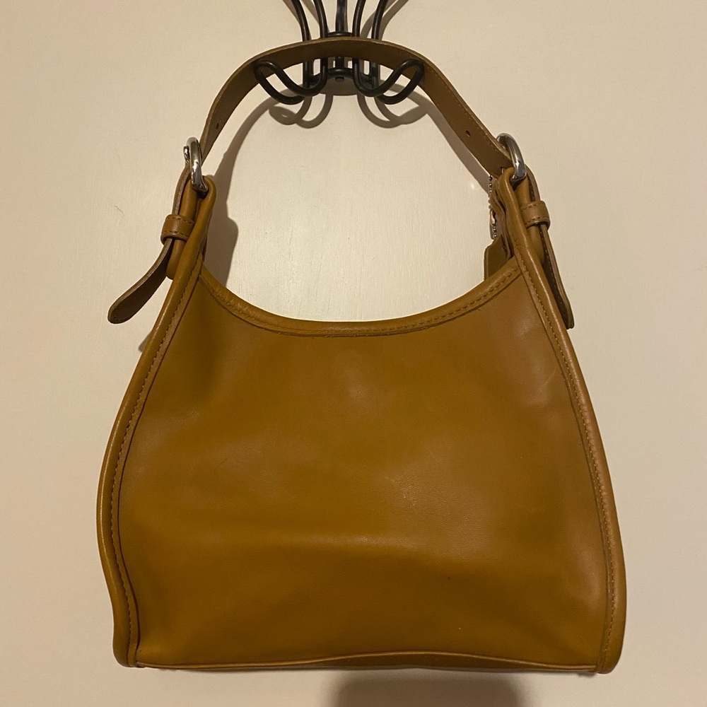 COACH 4106 Small Brown  Leather Shoulder Bag Satchel Purse